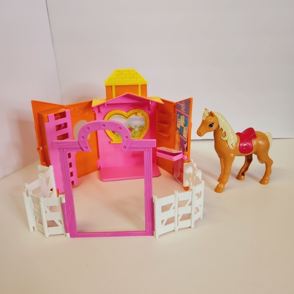 Polly Pocket 2002 Vintage Horse Stable Set McDonalds Barbie Toy Lot - Picture 1 of 10